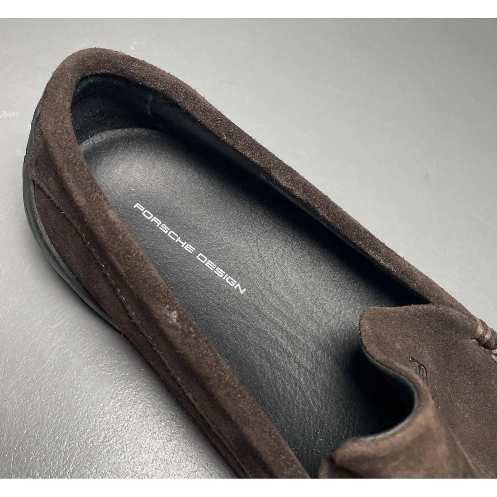 Porsche Design PD Driver Vel Asph‎ Men's Suede Loafers Size 11